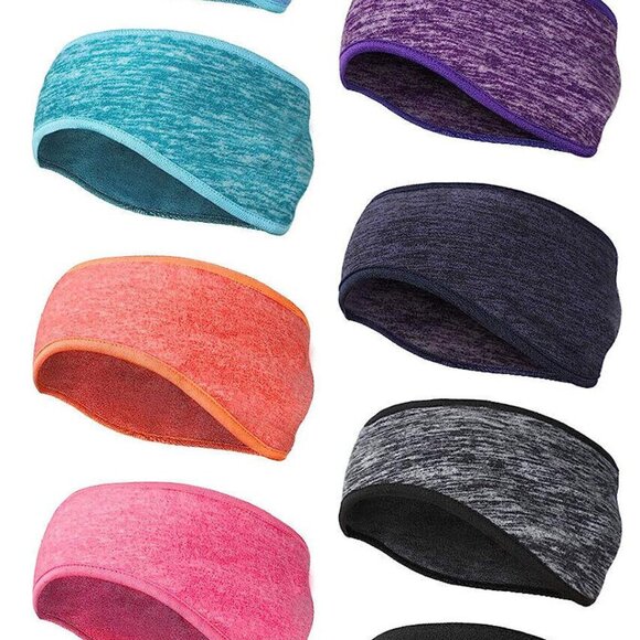 NWOT 8 pcs Kids Ear Warmer Headbands Fleece Ear Muffs Winter Running 4-12 years - Picture 2 of 2